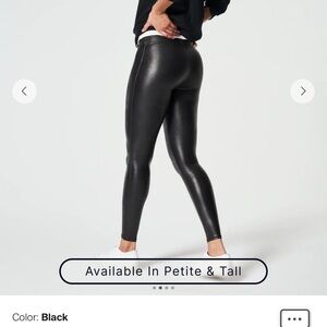 SPANX Black Faux Leather Leggings